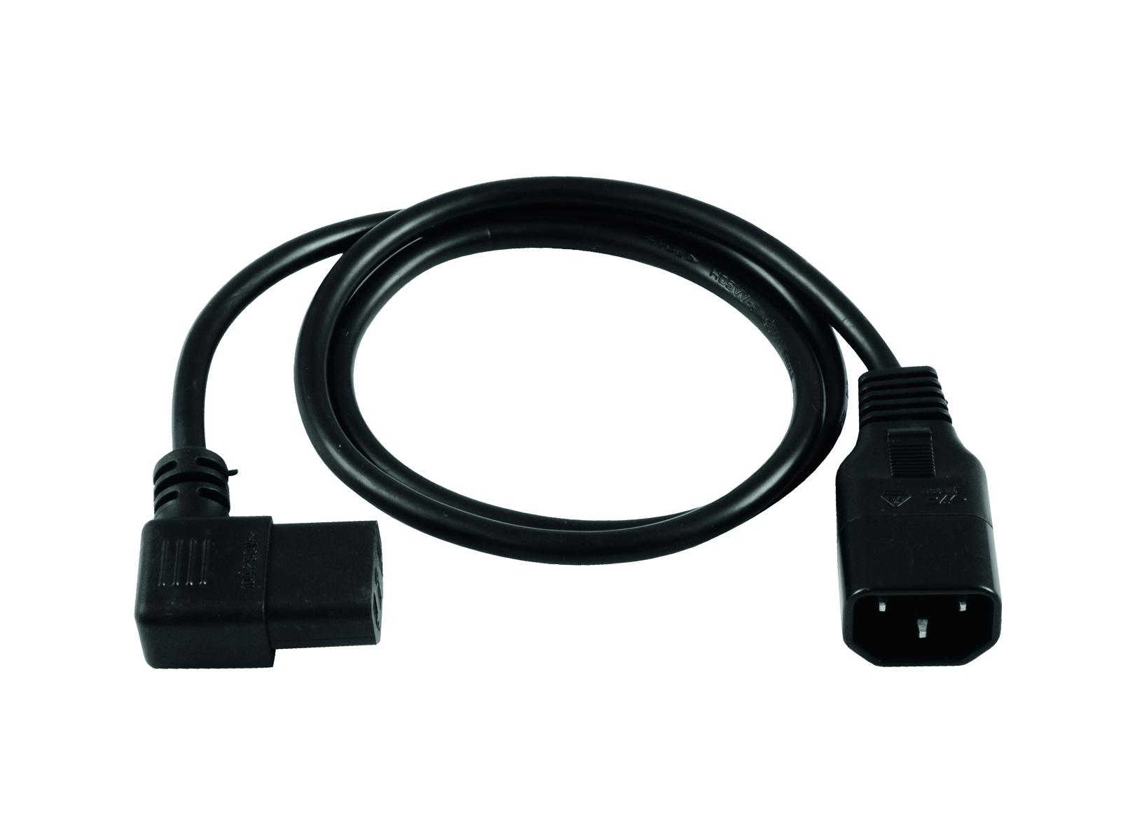 IEC prodlužovací kabel s rohovým konektorem, 1,5m 3x0,75mm