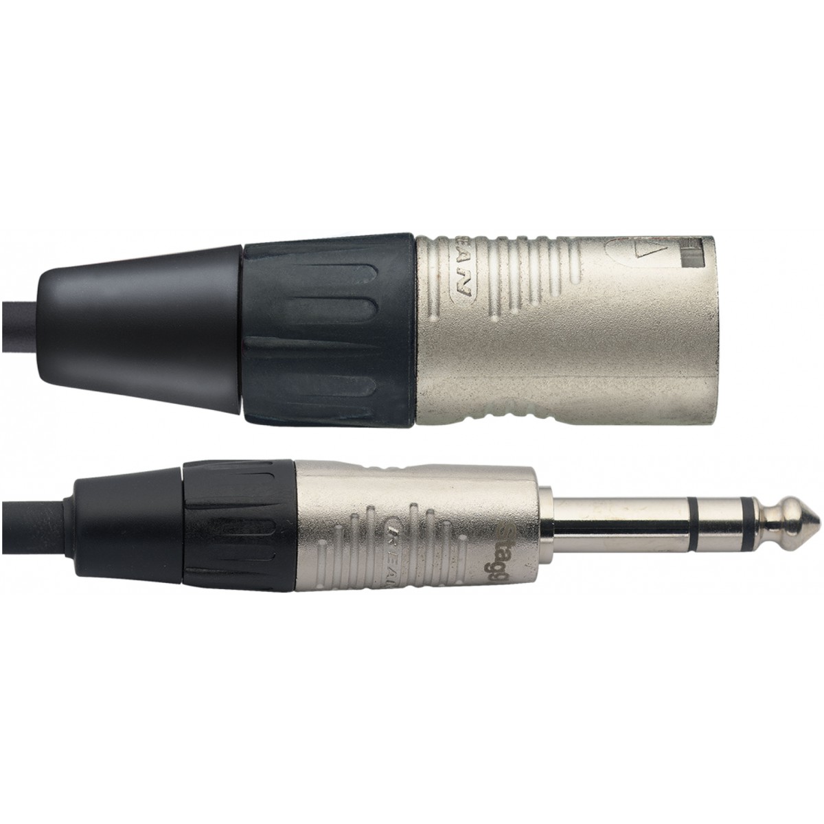 Fotografie Stagg NAC3PSXMR, propojovací kabel XLR zástrčka - Jack 6,3 mm stereo zástrčka