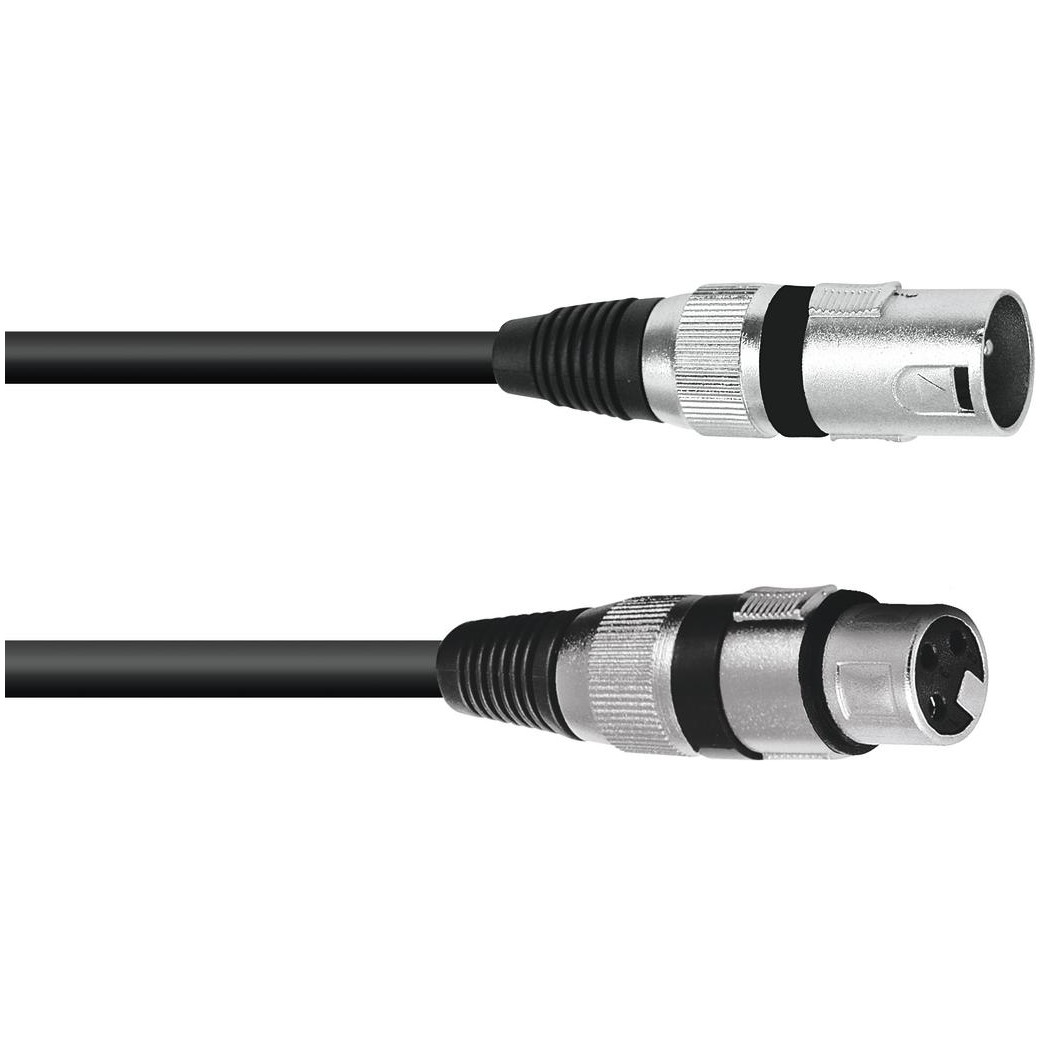Fotografie Omnitronic mikrofonní kabel XLR/XLR, 1,5m, černý