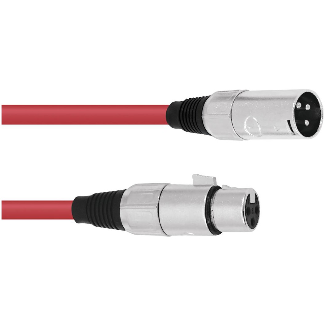Fotografie Omnitronic mikrofonní kabel XLR/XLR, 1,5m, červený