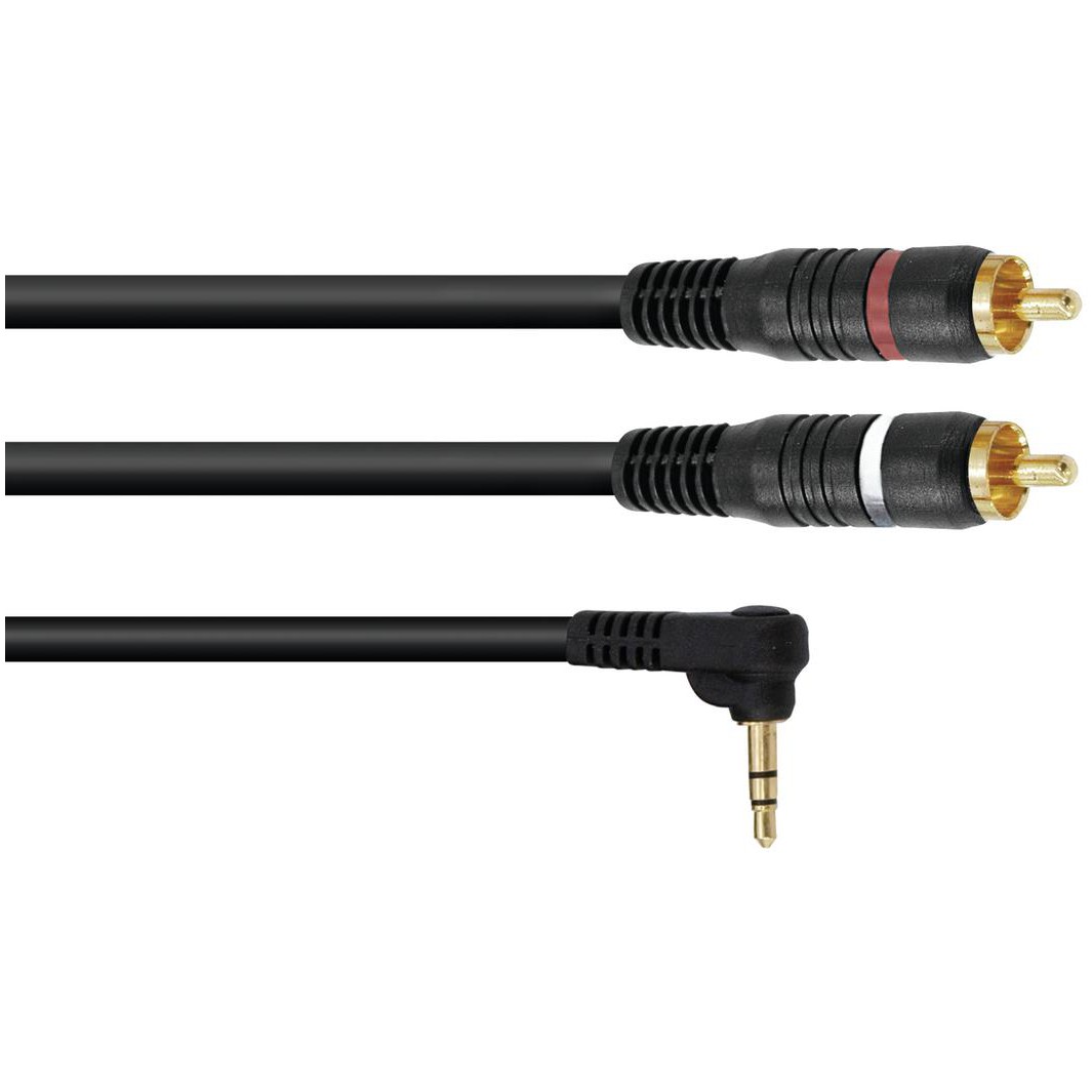 Fotografie Kabel SKCW-30 Jack 3,5 stereo rohový - 2x RCA, 3 m