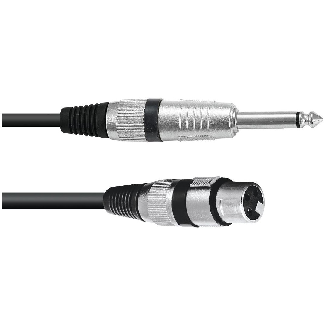 Fotografie Kabel ACX-09 XLR samice - Jack 6,3 mono, 0,9 m