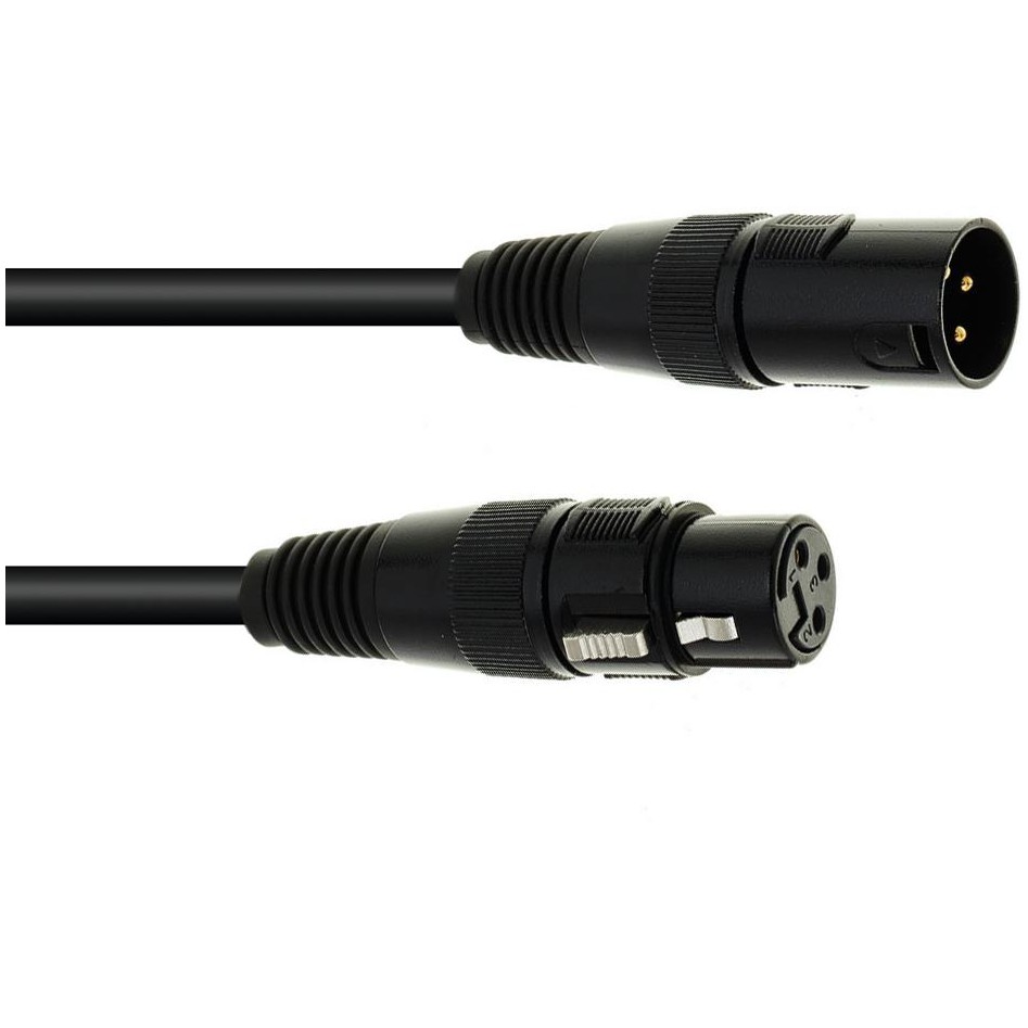 Fotografie Eurolite DMX kabel XLR 3-pin, 5m, černý