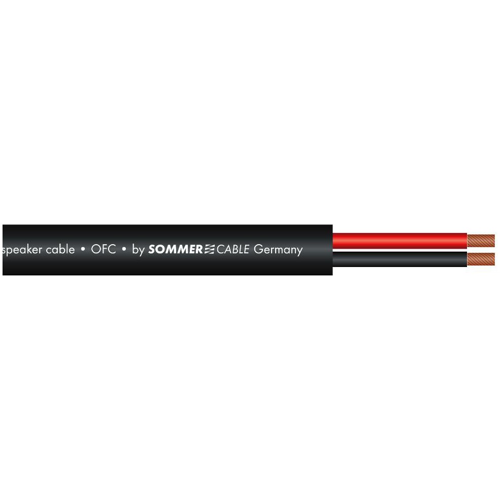 Sommer CABLE repro kabel 2x2,5, 100m role, černý, FRNC