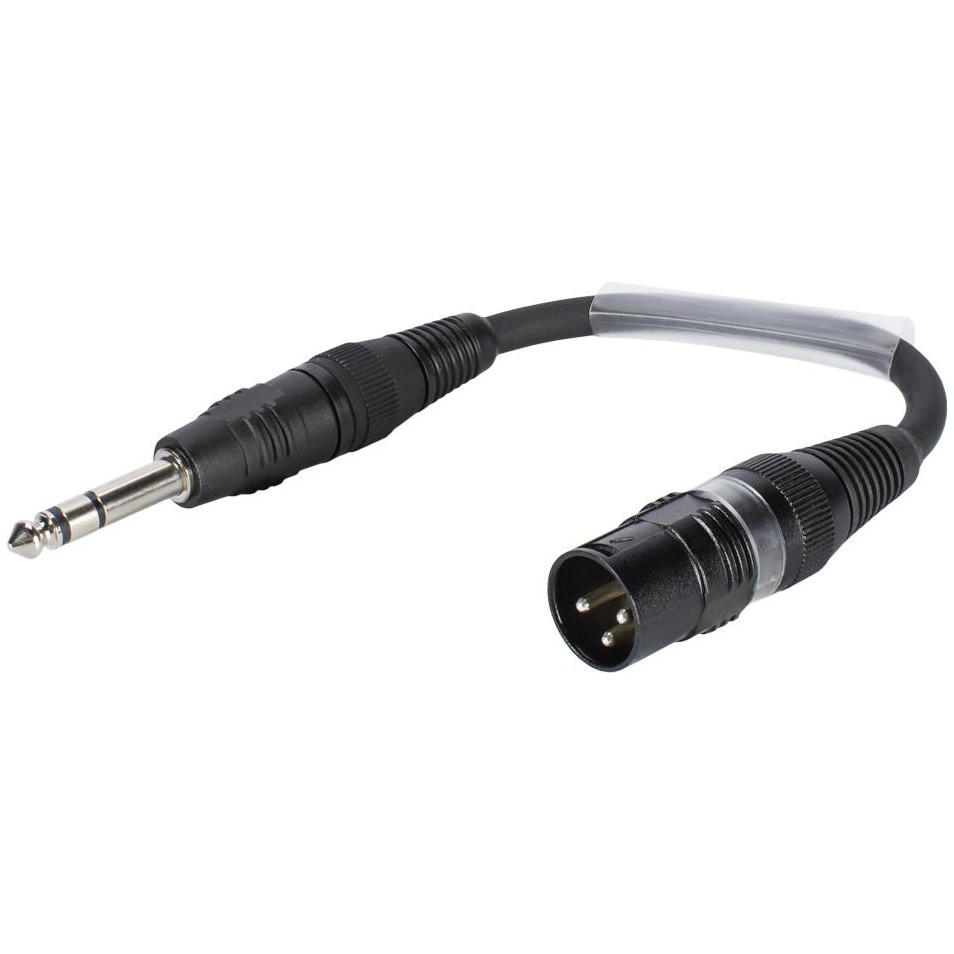 Sommer cable adaptér 3-pin XLR(M)/Jack 6,3mm stereo 0.15m, černý