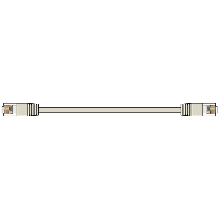 AV:link kabel U/UTP 1x RJ45 samec - 1x RJ45 samec, šedý, 2m