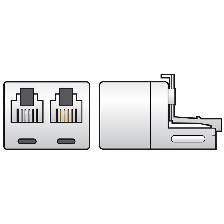 AV:link redukce 1x RJ11 samec - 2x RJ11 samice