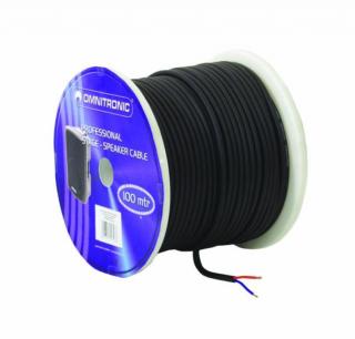 Kabel reproduktorový, 2x 1,5qmm, černý, cena / m