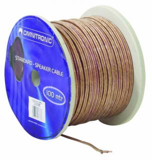 Kabel reproduktorový, 2x 2,5qmm, transparentní, cena / m