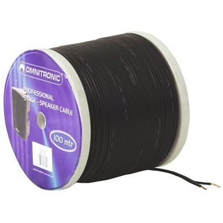 Kabel reproduktorový, 2x 0,75qmm, černý, cena / m
