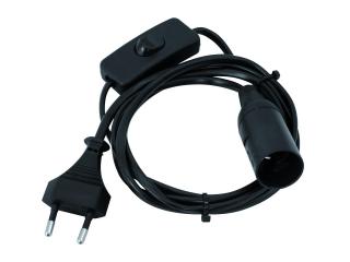 E14 napájecí kabel pro žárovky se spínačem