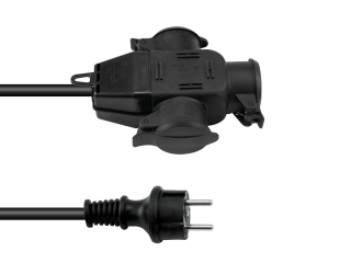 Prodlužovací kabel 3x2,5, délka 3m, 3x zásuvka