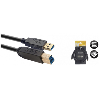 Stagg NCC3U3AU3B, kabel USB 3.0 USB/USB, 3m