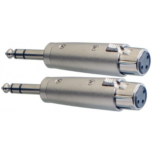 Stagg AC-XFPMSH, redukce XLR samice – Jack 6,3 mm samec stereo, 2 ks