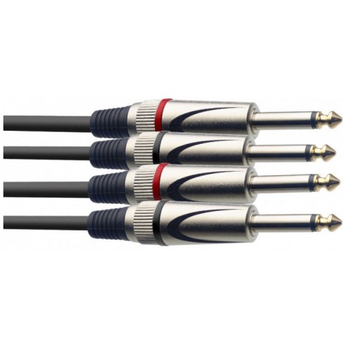 Stagg STC6P, kabel 2x JACK/2X JACK, 6m