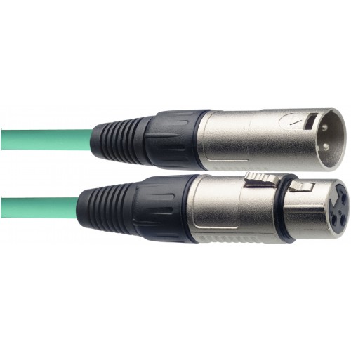 Stagg SMC6 CGR, mikrofonní kabel XLR/XLR, 6m, zelený