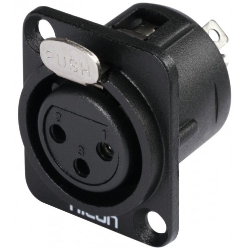 Hicon XLR mounting plug 3pin HI-X3DF-M