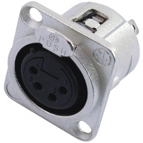 Neutrik XLR NC4-FDL-1, zásuvka na zabudování