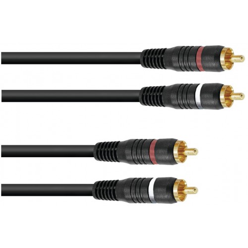 Kabel CC-06, propojovací kabel 2x 2 RCA zástrčka HighEnd, 60cm