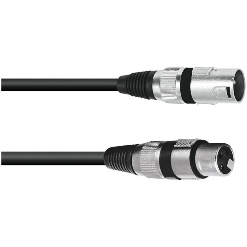 Kabel MC-250 XLR samec - XLR samice, černý, 25m