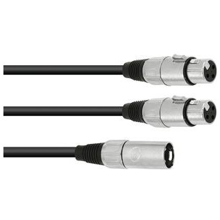 Kabel AC-18 XLR samec - 2x XLR samice, 0,5 m