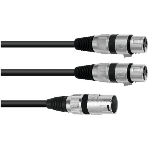 Kabel AC-18 XLR samec - 2x XLR samice, 1,5 m