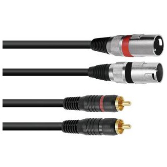 Kabel XC2-10 2x RCA - 2x XLR samec, 1 m