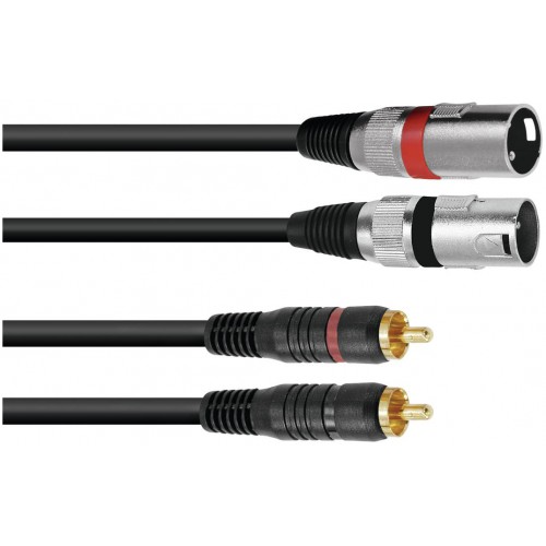 Kabel XC2-30 2x RCA - 2x XLR samec, 3 m