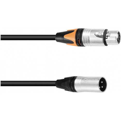 PSSO Adaptercable DMX XLR 3pin/5pin 0.3m bk