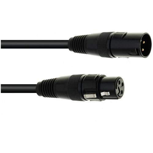 Eurolite DMX kabel XLR 3pin, 10m délka, černý
