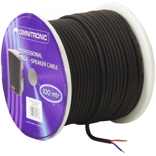 Kabel reproduktorový 2x1,5mm, černý, cena / m