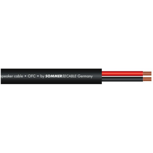 Sommer CABLE repro kabel 2x2,5, 100m role, černý, FRNC