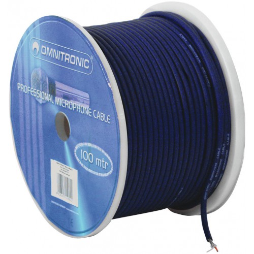 Omnitronic mikrofonní kabel, 2x 0,22qmm stíněný, modrý, cena / m