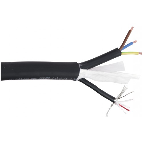 Kabel DMX + Power kabel, 1x2x0,25 + 3G1,5, role 100m