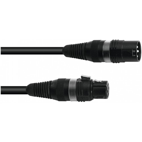 Sommer cable DMX cable XLR 3pin 1m bk Hicon