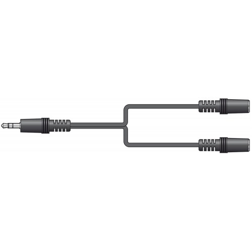 AV:link kabel 1x Jack 3.5mm stereo samec - 2x Jack 3.5mm stereo samice, 1.2m